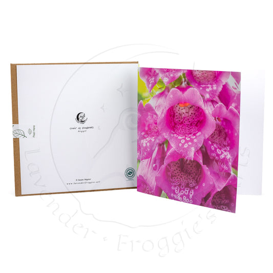 Choir of Foxgloves 15x15cm Square Greetings Card